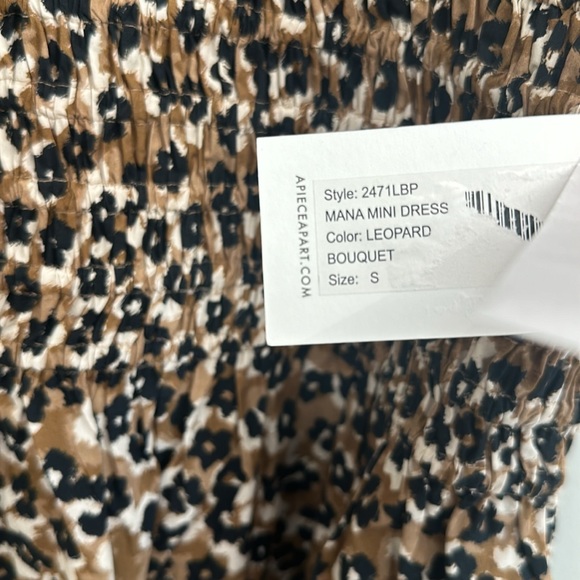 APIECE APART MANA MINI DRESS - LEOPARD BOUQUET - Picture 7 of 9